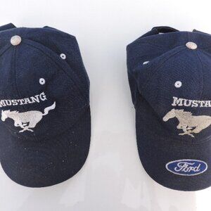 ONE vintage Ford Mustang ballcap hat blue baseball cap men's